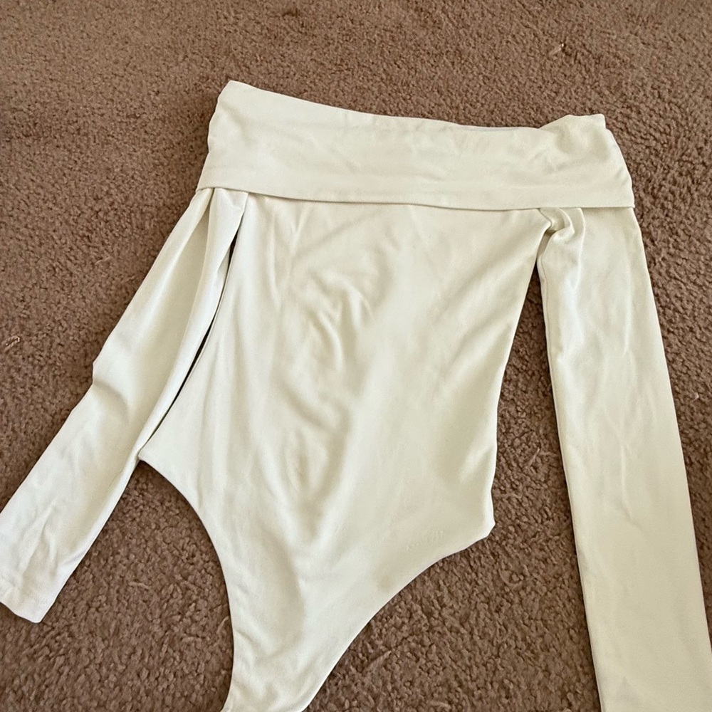 Off-Shoulder Cream Bodysuit